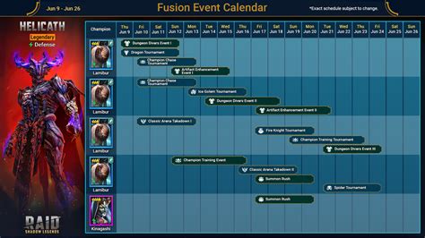 Helicath Fusion Calendar